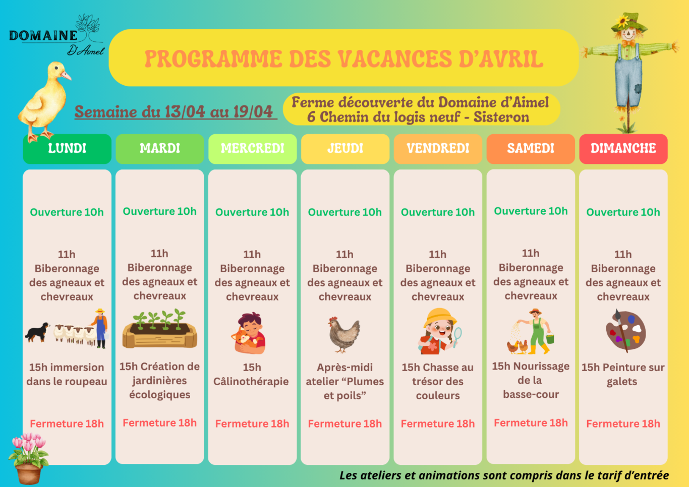 Semaine du 13/04 au 19/04